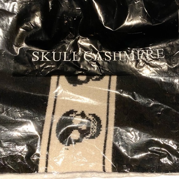 Brand New Skull Cashmere Ripley Scarf  360 Cashmere NWOT - Picture 6 of 7